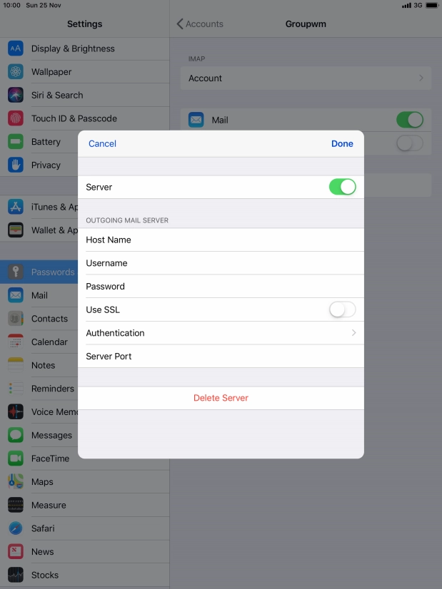 Press Authentication.