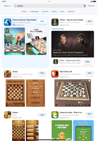 Press the required app.