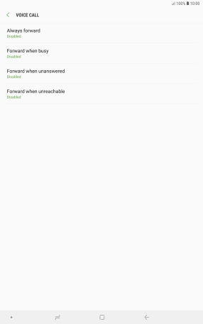 Press the required divert type.