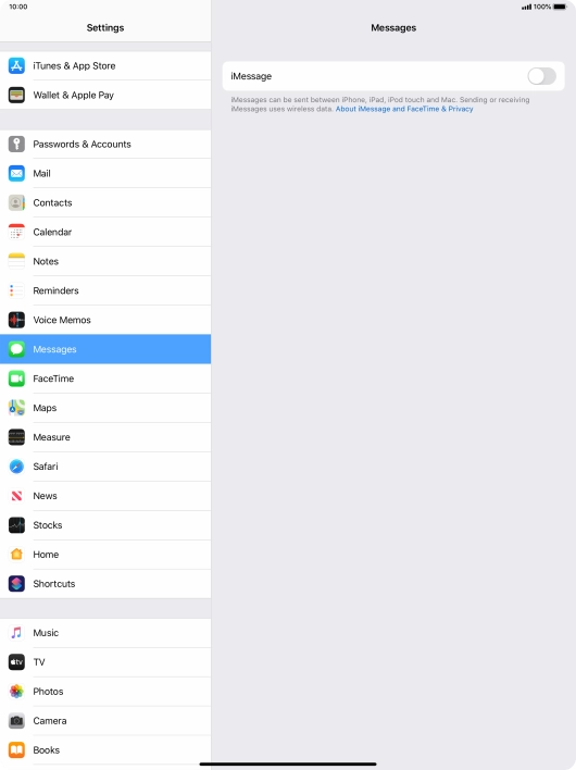 Press the indicator next to 