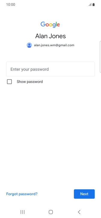 Press the field below 
