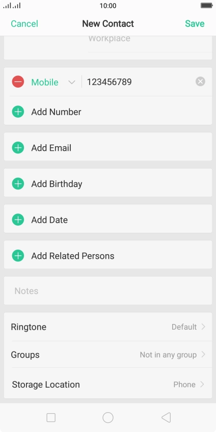 Press Storage Location.