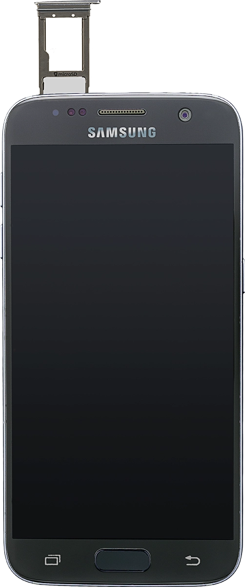 Place your SIM in the SIM holder and insert the card holder into your phone.