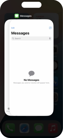 Slide upwards on the required application to end it.
