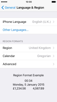 Press iPhone Language.