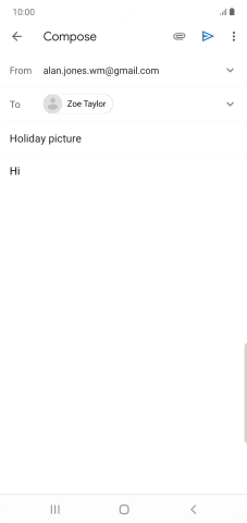 Press the attachment icon.