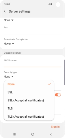 Press None to turn off the function.
