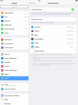 Press the indicator next to 
