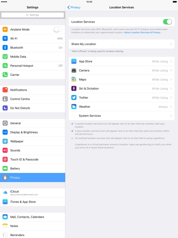Press the indicator next to 