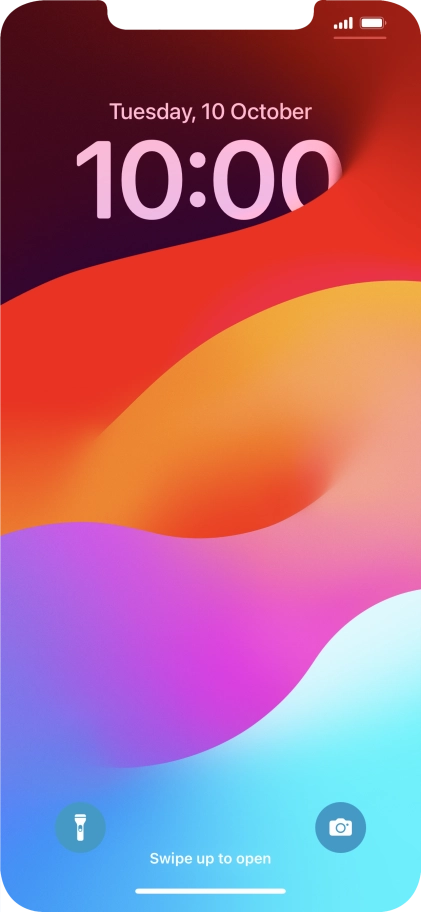 Press and hold anywhere on the lock screen.