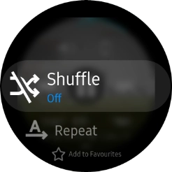 Press Repeat to turn the function on or off.