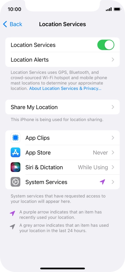 Press the required app.