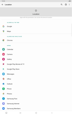 Press the required app.