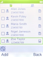Press the Left selection key.