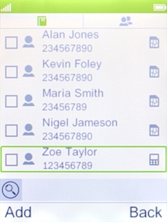 Press the Left selection key.