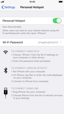 Press Wi-Fi Password and key in the required password.
