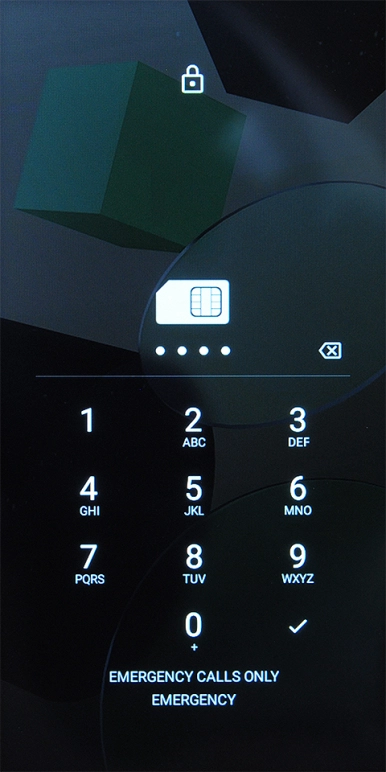 If your SIM is locked, key in your PIN and press the confirm icon.