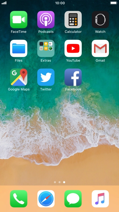 Press and hold the required app until the icons start to jiggle.