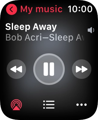 Turn the Digital Crown to select the required volume.