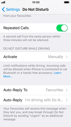 Press the indicator next to 