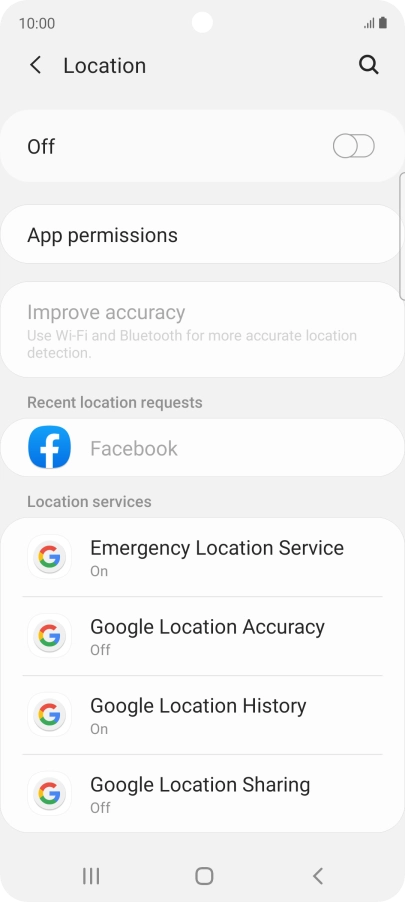 Press the indicator to turn the function on or off.