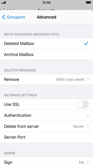 Press Authentication.