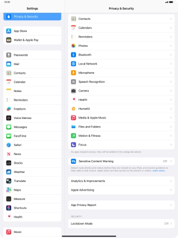 Press App Privacy Report.