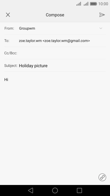 Press the attachment icon.