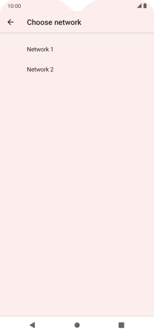 Press the required network.