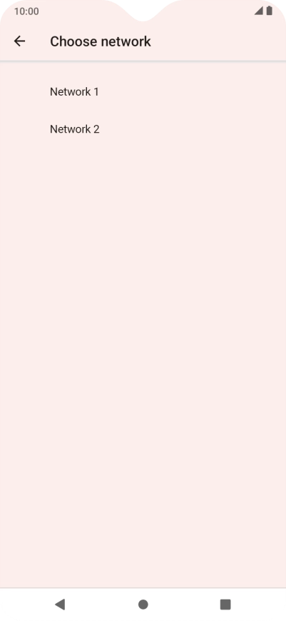 Press the required network.