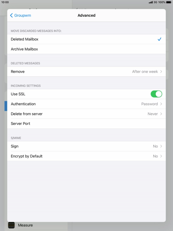 Press the indicator next to 