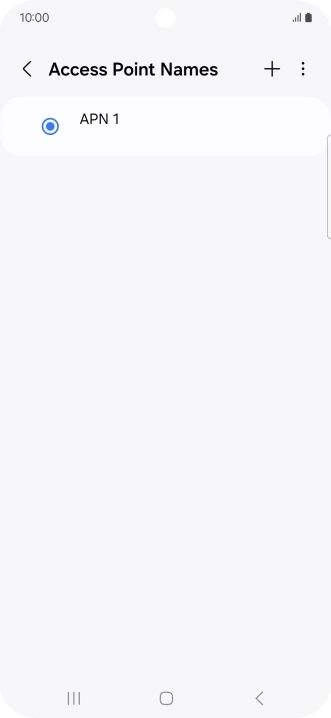Press the new data connection icon.