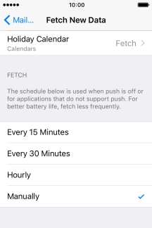 If you turn off the function, press the required setting.
