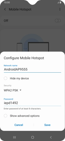 Press the field below 