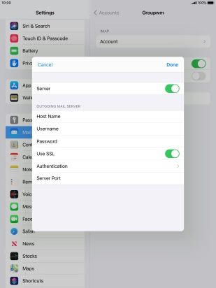 Press the indicator next to 