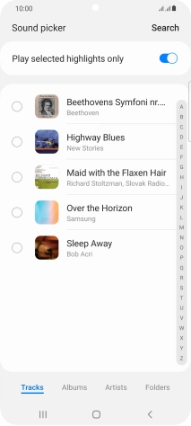 Press the required ring tones to hear them.
