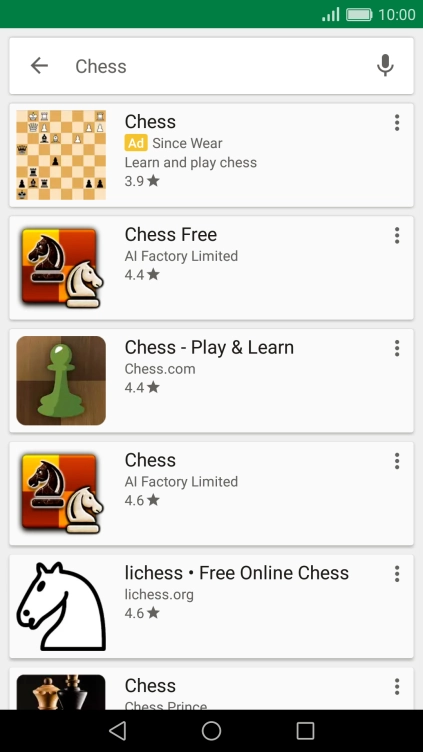 Press the required app.