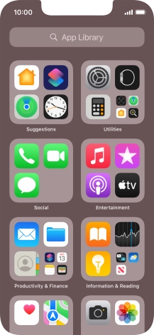 Press the required app.