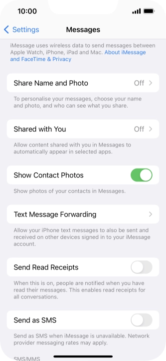 Press the indicator next to 