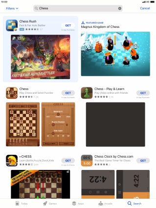 Press the required app.