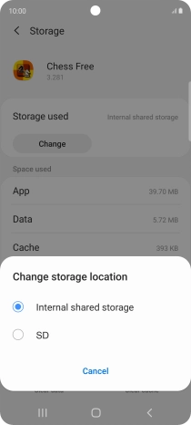 Press the name of the memory card.