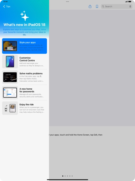 Slide your finger upwards starting from the bottom of the screen to return to the home screen.
