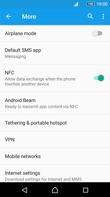 Press Tethering & portable hotspot.