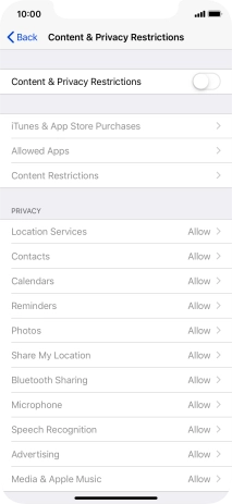Press the indicator next to 