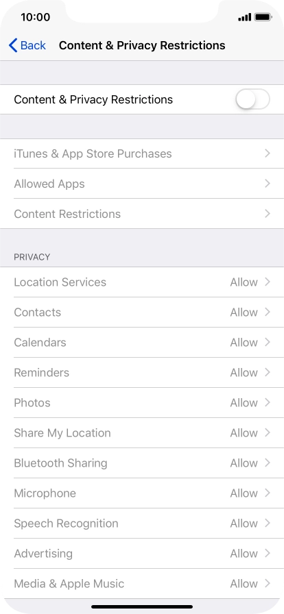 Press the indicator next to 