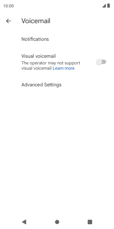 Press Advanced settings.