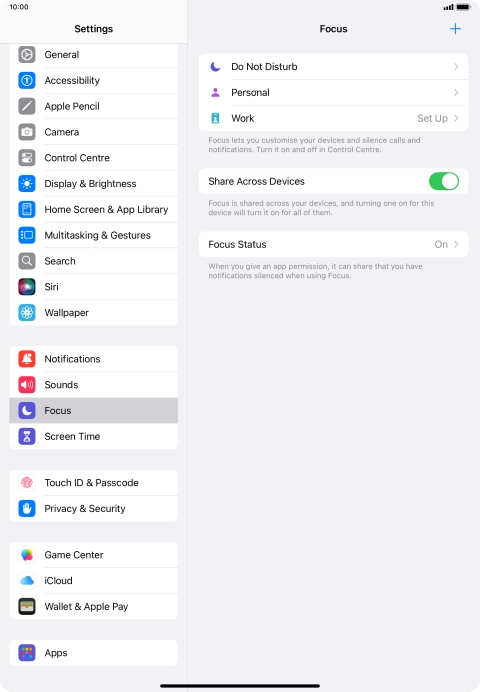 Press Do Not Disturb.