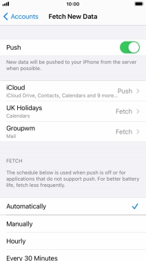 Press the indicator next to 