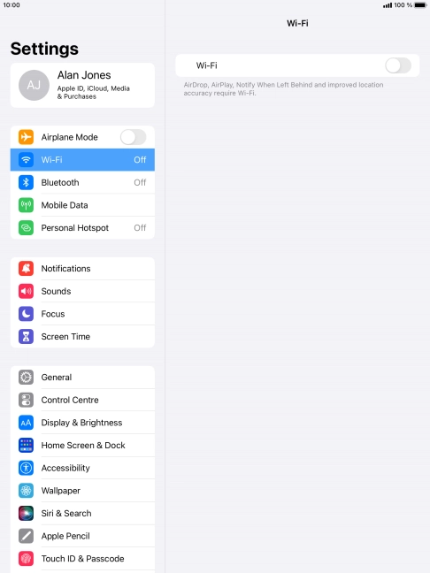 Press the indicator next to 