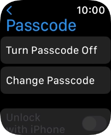Press Turn Passcode Off and key in the current lock code.